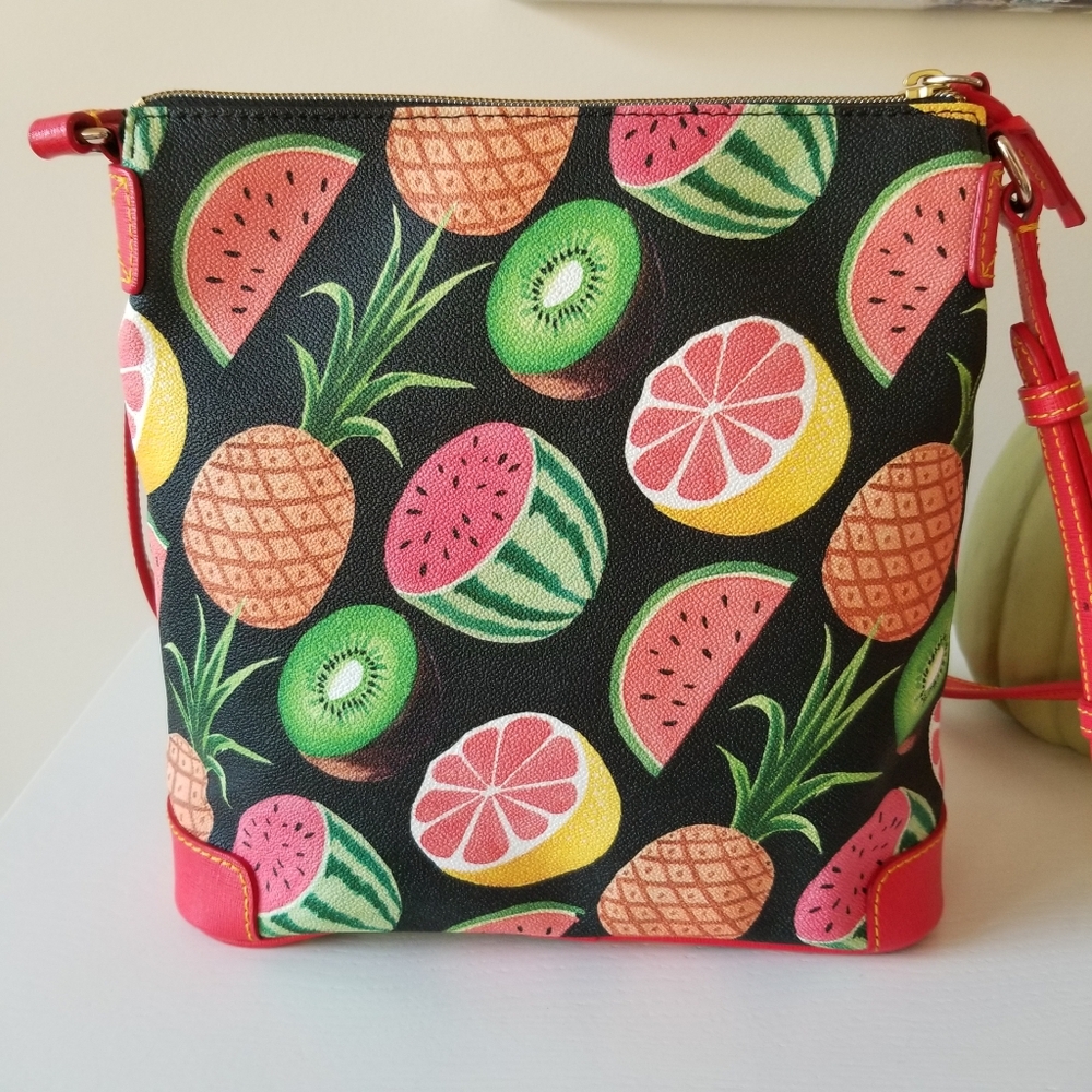 Dooney & Bourke Ambrosia Crossbody Bag Watermelon Grapefruit Pineapple - Picture 3 of 13